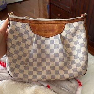 Louis Vuitton Damier Azur Siracusa PM Shoulder Bag